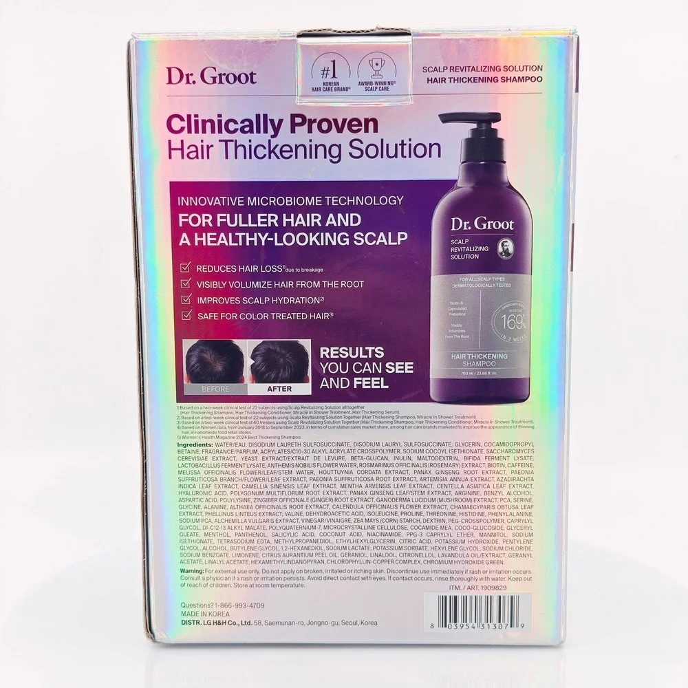 Dr. Groot Scalp Revitalizing Solution Shampoo Hair Thickening 2 Pack 23.66oz New